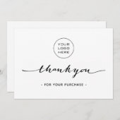 ビジネスシンプルサンキューカード – ロゴの追加 サンキューカード (正面/裏面)