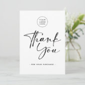 ビジネスシンプルサンキューカード – ロゴの追加 サンキューカード (スタンド正面)