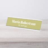 ビジネスシンプルミニマル金ゴールド デスクネームプレート (正面)