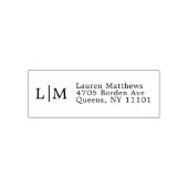 ビジネスシンプルモノグラムロゴ差出人住所 セルフインキングスタンプ (デザイン)