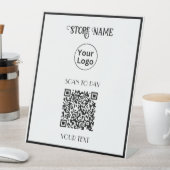 ビジネスシンプルロゴおよびQRコード事業 台座サイン (インサイチュ)