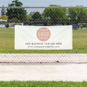 ビジネスシンプルロゴと会社のウェブサイト 横断幕 (インサイチュ)