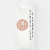 ビジネスシンプルロゴと会社のウェブサイト 横断幕 (縦)