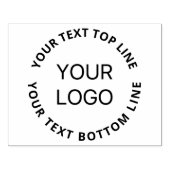 ビジネスシンプルロゴのアップロードとカスタマイズ可能な文字 ラバースタンプ (インプリント)