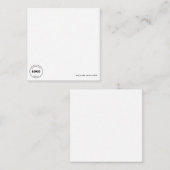 ビジネスシンプルロゴのミニマル白黒 ノートカード (正面/裏面)