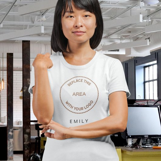 ビジネスシンプルロゴの従業員名 Tシャツ