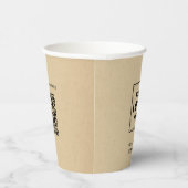 ビジネスシンプルロゴクラフト紙プロフェッショナルQR 紙コップ (右)