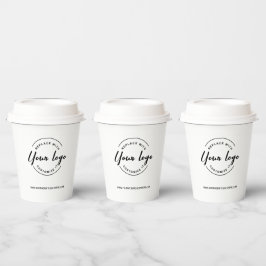 ビジネスシンプルロゴモダンプロフェッショナル 紙コップ