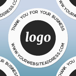 ビジネスシンプルロゴ付きThank You ラベル