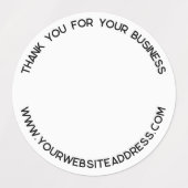 ビジネスシンプルロゴ付きThank You ラベル (デザイン1)