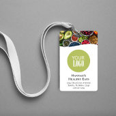 ビジネスシンプルロゴ写真QRコードグリーン バッジ