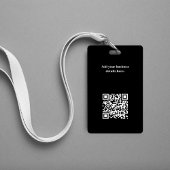 ビジネスシンプルロゴ写真QRコード バッジ
