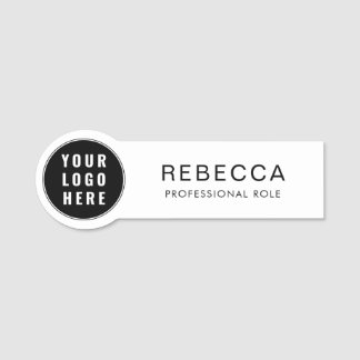 ビジネスシンプルロゴ従業員名カスタム 名札
