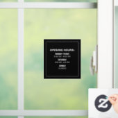 ビジネスシンプルロゴ開封時間テンプレートブラック ウィンドウサイン (ホーム)