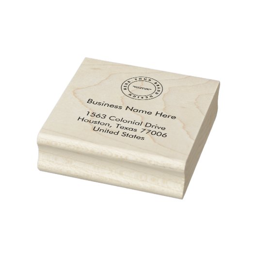 ビジネスシンプルロゴ | 名前 | 住所 ラバースタンプ (スタンプ)