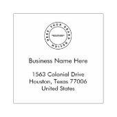 ビジネスシンプルロゴ | 名前 | 住所 ラバースタンプ (インプリント)