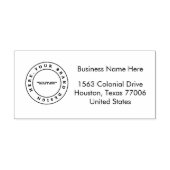 ビジネスシンプルロゴ | 名前 | 住所 ラバースタンプ (インプリント)