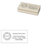 ビジネスシンプルロゴ | 名前 | 住所 ラバースタンプ (押印)