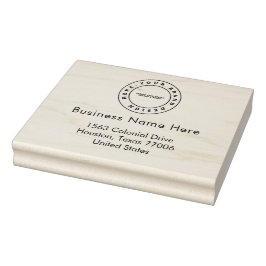 ビジネスシンプルロゴ | 名前 | 住所 ラバースタンプ