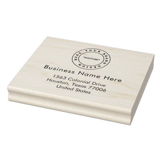 ビジネスシンプルロゴ | 名前 | 住所 ラバースタンプ (スタンプ)