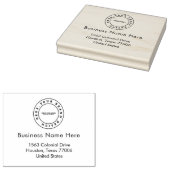 ビジネスシンプルロゴ | 名前 | 住所 ラバースタンプ (押印)