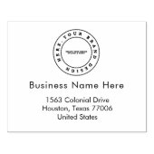 ビジネスシンプルロゴ | 名前 | 住所 ラバースタンプ (インプリント)