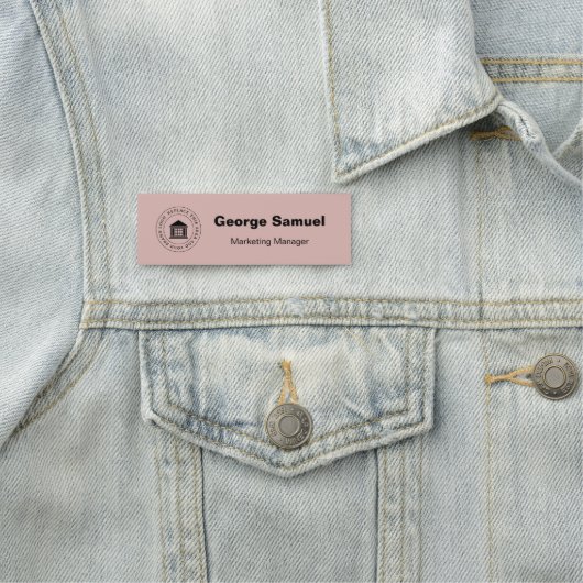 ビジネスシンプルロゴ | 名前 | 指定 名札 (インサイチュ)