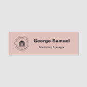 ビジネスシンプルロゴ | 名前 | 指定 名札 (正面)