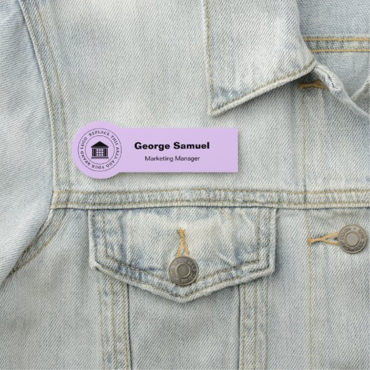 ビジネスシンプルロゴ | 名前 | 指定 名札 (インサイチュ)