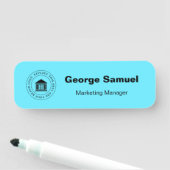 ビジネスシンプルロゴ | 名前 | 指定 名札 (インサイチュ)