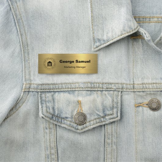 ビジネスシンプルロゴ | 名前 | 指定 名札 (インサイチュ)