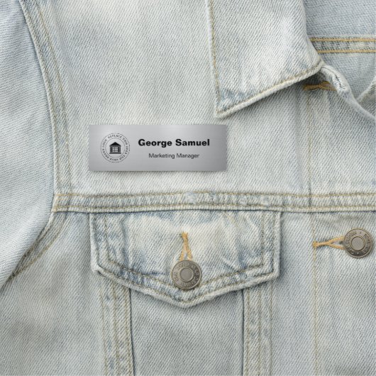 ビジネスシンプルロゴ | 名前 | 指定 名札 (インサイチュ)