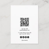 ビジネスシンプルロゴQRコードのミニマリスト 名刺 (裏面)