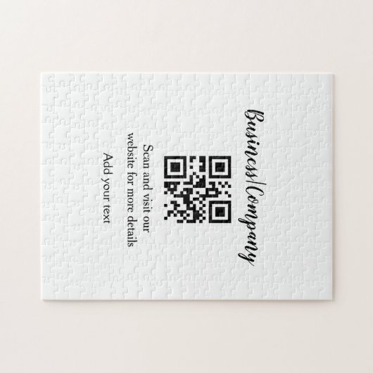 ビジネスシンプル会社のWebサイトバーコードQR追加の名前 ジグソーパズル (横)