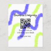 ビジネスシンプル会社のWebサイトバーコードQR追加の名前 チラシ (裏面)