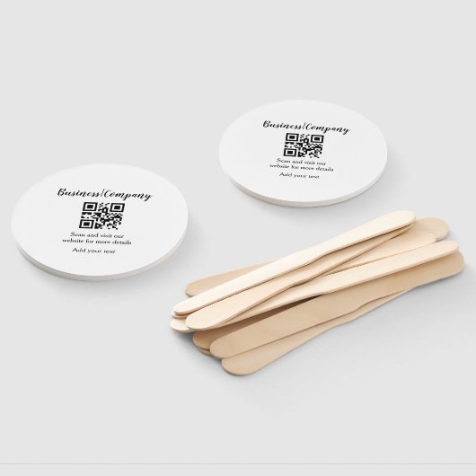 ビジネスシンプル会社のWebサイトバーコードQR追加の名前 ハンドファン (組立なし)