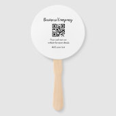 ビジネスシンプル会社のWebサイトバーコードQR追加の名前 ハンドファン (正面)