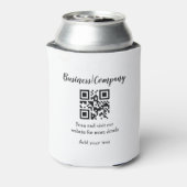 ビジネスシンプル会社のWebサイトバーコードQR追加の名前 缶クーラー (缶裏面)