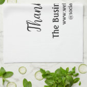 ビジネスシンプル名の追加詳細文字感謝していt キッチンタオル (折り畳み)