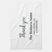 ビジネスシンプル名の追加詳細文字感謝していt キッチンタオル (縦)