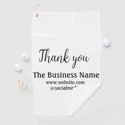 ビジネスシンプル名の追加詳細文字感謝していt ゴルフタオル (インサイチュ)