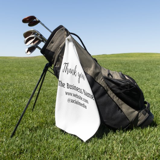 ビジネスシンプル名の追加詳細文字感謝していt ゴルフタオル (グリーン)