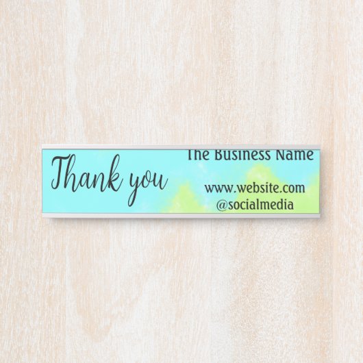 ビジネスシンプル名の追加詳細文字感謝していt サインプレート (正面)