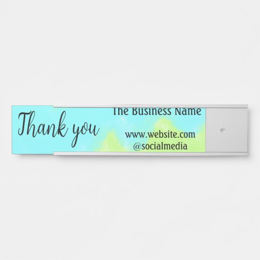 ビジネスシンプル名の追加詳細文字感謝していt サインプレート (正面)