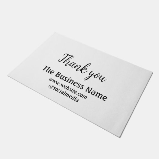 ビジネスシンプル名の追加詳細文字感謝していt ドアマット (アングル)