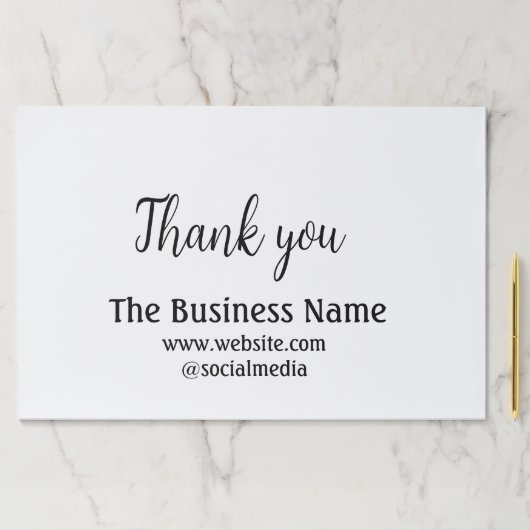 ビジネスシンプル名の追加詳細文字感謝していt ペーパーパッド (インサイチュ)