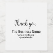 ビジネスシンプル名の追加詳細文字感謝していt ワインラベル (シングルラベル)