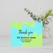 ビジネスシンプル名の追加詳細文字感謝していt 箔シーズンポストカード (立ち正面)