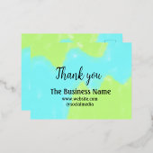 ビジネスシンプル名の追加詳細文字感謝していt 箔シーズンポストカード (正面/裏面)