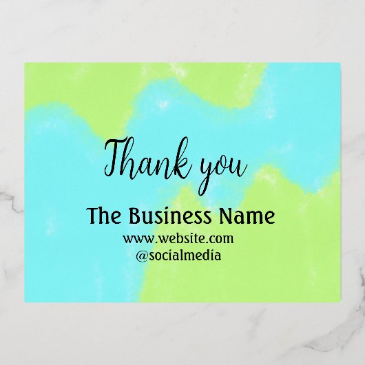 ビジネスシンプル名の追加詳細文字感謝していt 箔シーズンポストカード (正面)